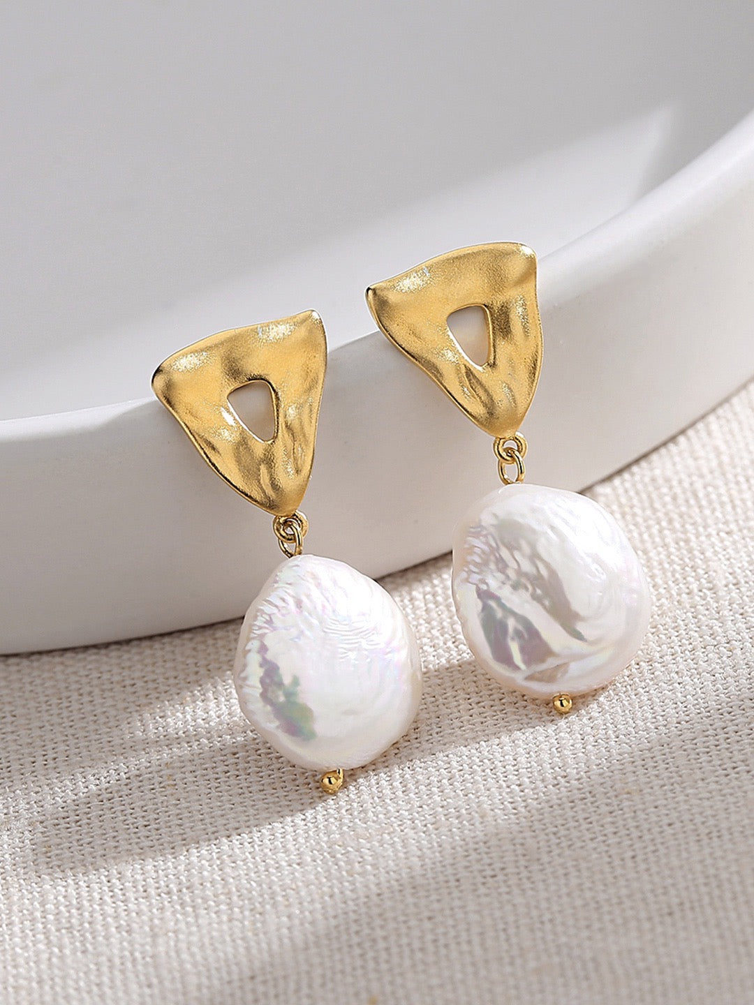 Baroque Pearl Stud Earrings Koral