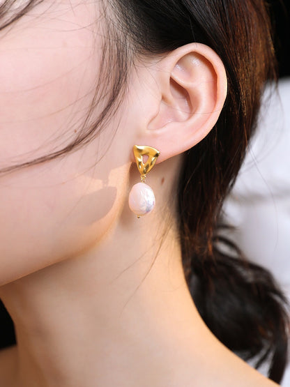 Baroque Pearl Stud Earrings Koral